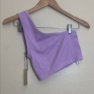 NWT Aritzia Sunday Best One Shoulder Crop Top